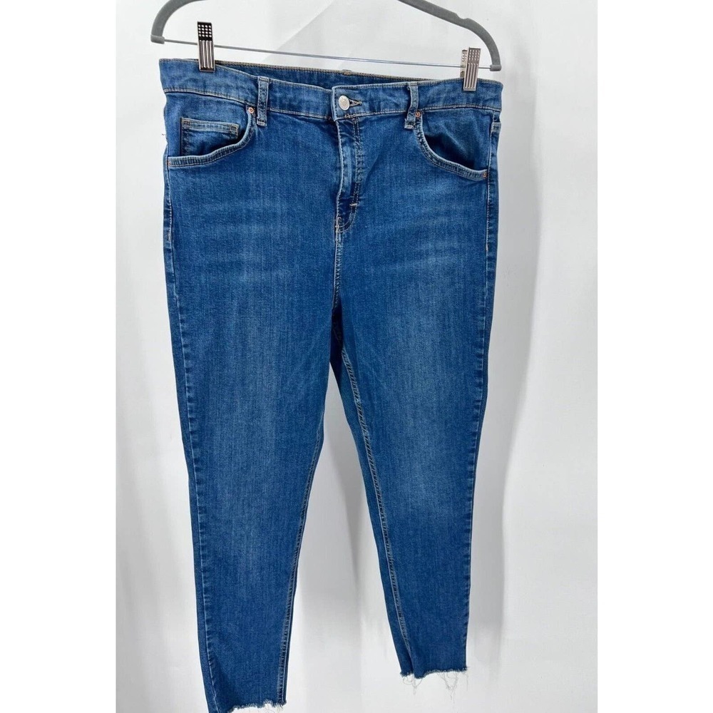 TopShop Moto W36 L30 Women's Jeans Raw Hem Cut Off Skinny Ankle High Rise